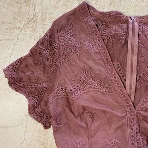 Mauve Lace Romper